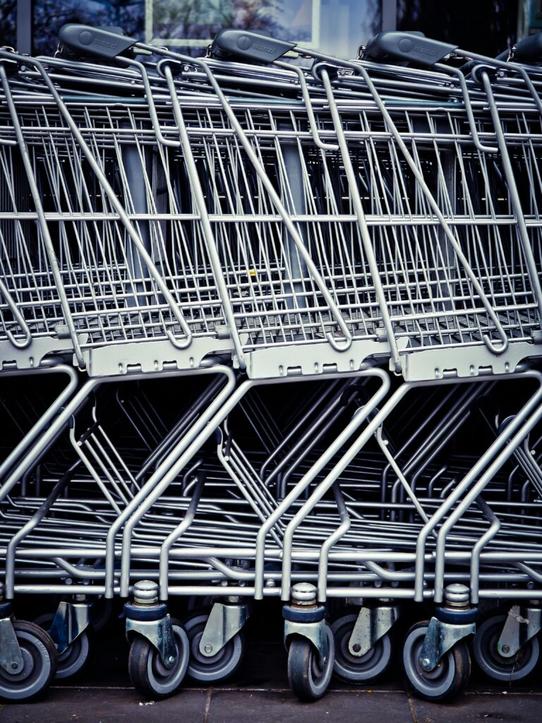 Shopping Carts Aligned